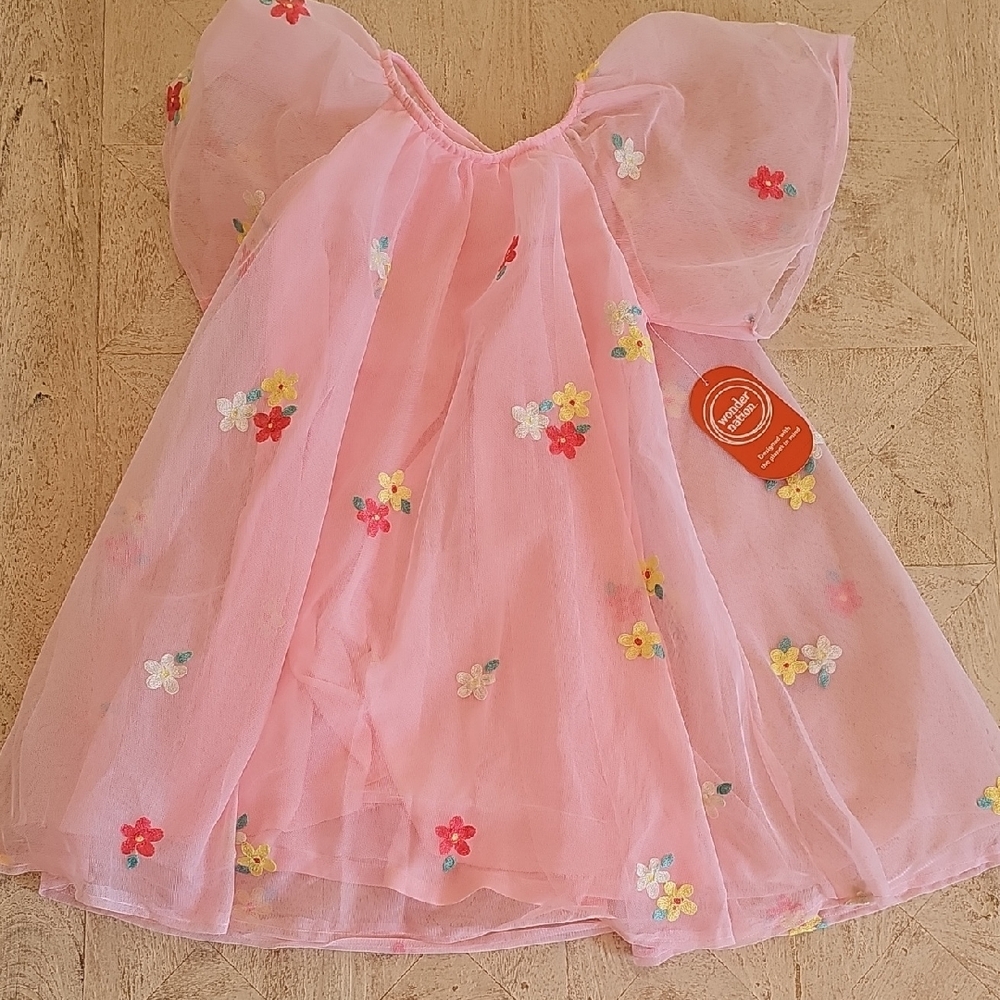 Wonder Nation Pink Floral Kids Dress